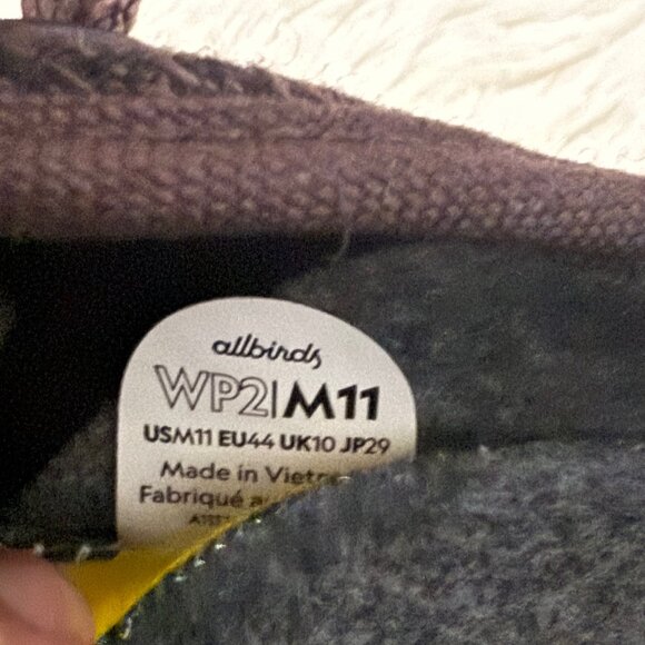 Allbirds Black Wool Pipers Everyday Sneaker, Mens Size 11 - Picture 6 of 6